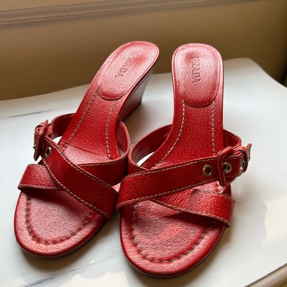 Prada Red Sandals - Picture 5 of 6